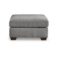 Marlow Oversize Ottoman, Stitch Details, Muted Gray Polyester 36 Inch -BM331798