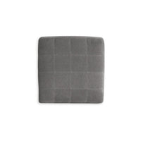 Marlow Oversize Ottoman, Stitch Details, Muted Gray Polyester 36 Inch -BM331798