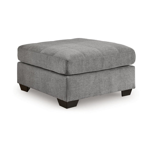 Marlow Oversize Ottoman, Stitch Details, Muted Gray Polyester 36 Inch -BM331798