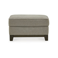 Kenny Accent Ottoman, Granite Gray Woven Texture Polyester 34 Inch -BM331804