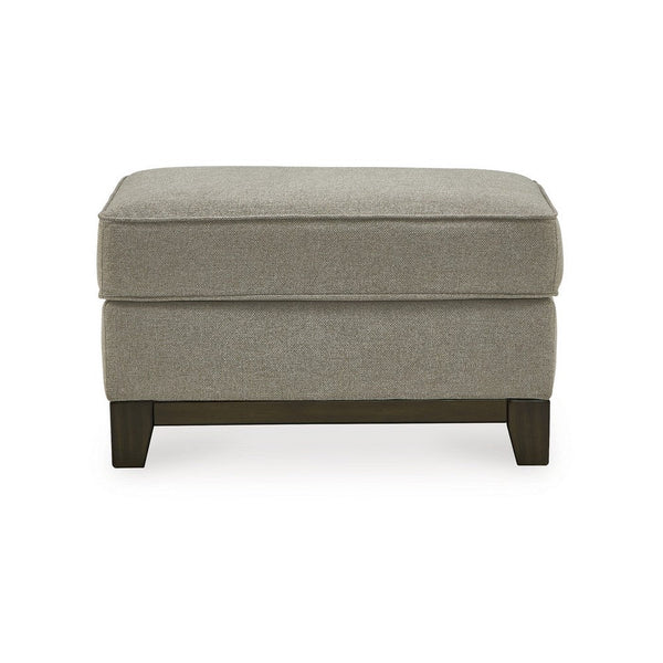 Kenny Accent Ottoman, Granite Gray Woven Texture Polyester 34 Inch -BM331804