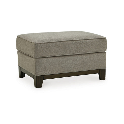 Kenny Accent Ottoman, Granite Gray Woven Texture Polyester 34 Inch -BM331804