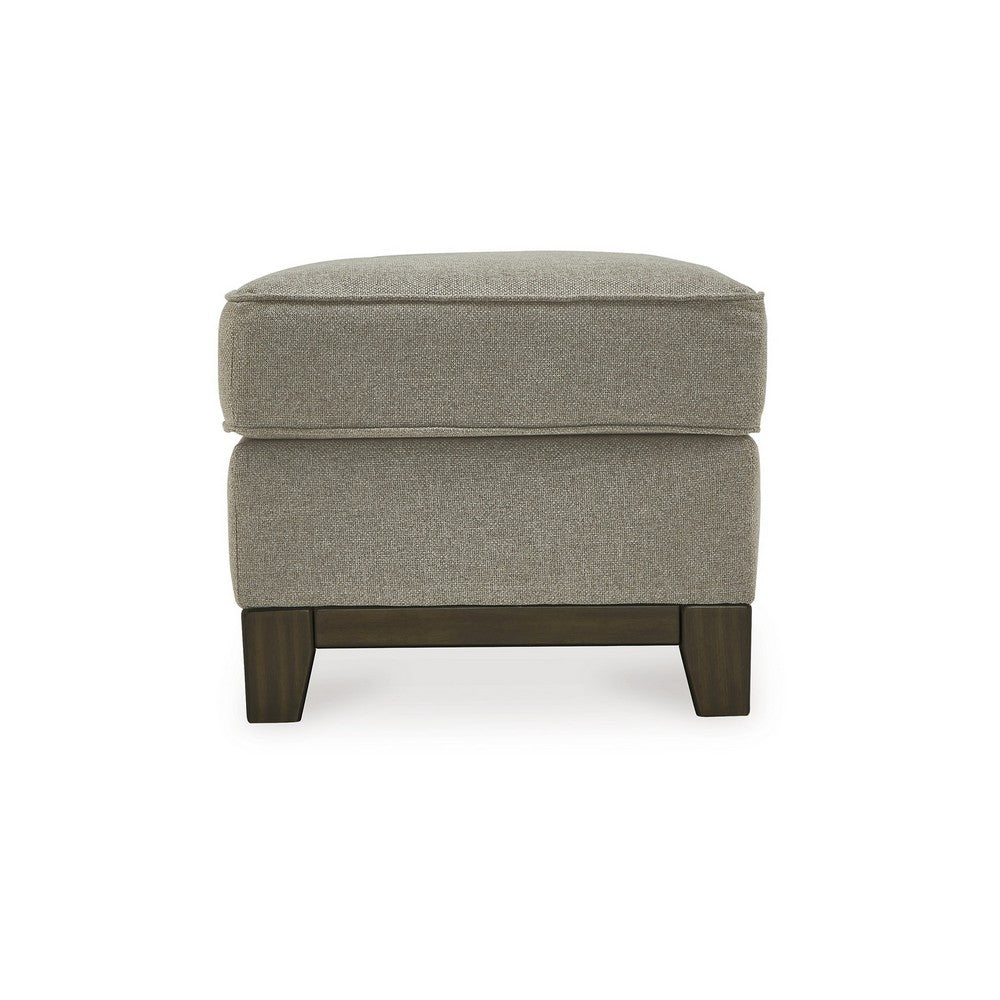 Kenny Accent Ottoman, Granite Gray Woven Texture Polyester 34 Inch -BM331804