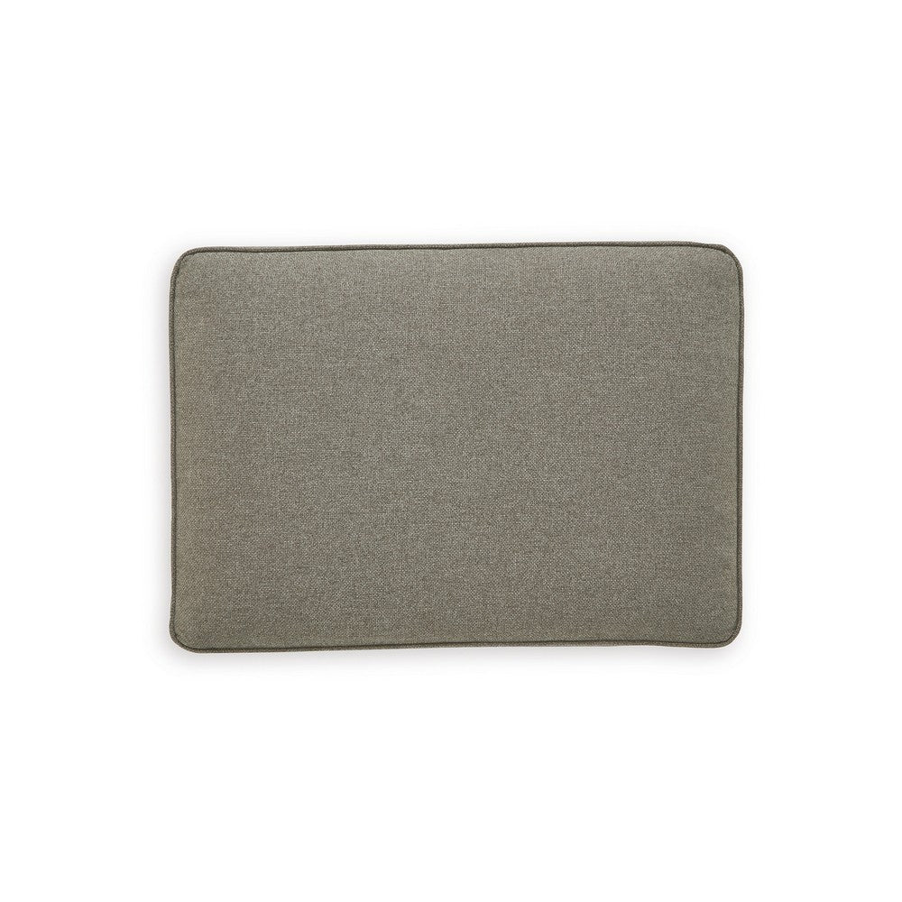 Kenny Accent Ottoman, Granite Gray Woven Texture Polyester 34 Inch -BM331804
