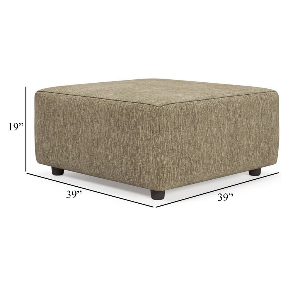 Jemmy Oversized Accent Ottoman, Dark Taupe Brown Polyester 39 Inch -BM331807