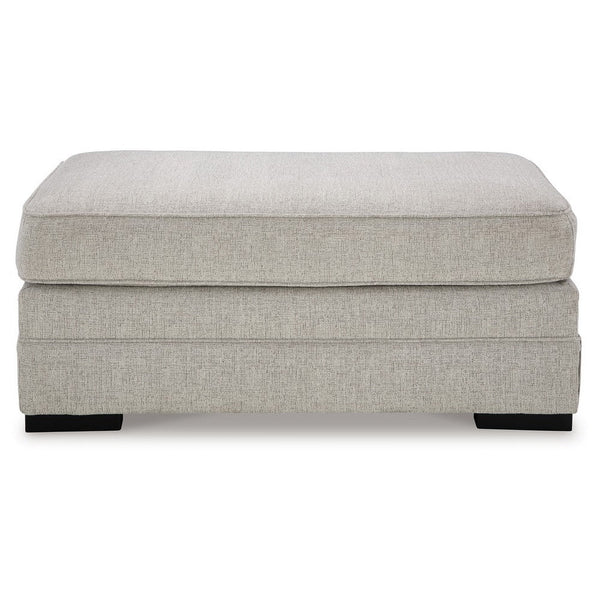 Shelyn Accent Ottoman Bench, Modern Light Sand Gray Polyester 43 Inch -BM331812