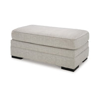 Shelyn Accent Ottoman Bench, Modern Light Sand Gray Polyester 43 Inch -BM331812