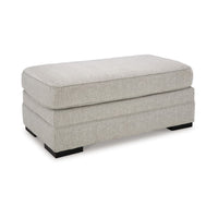 Shelyn Accent Ottoman Bench, Modern Light Sand Gray Polyester 43 Inch -BM331812