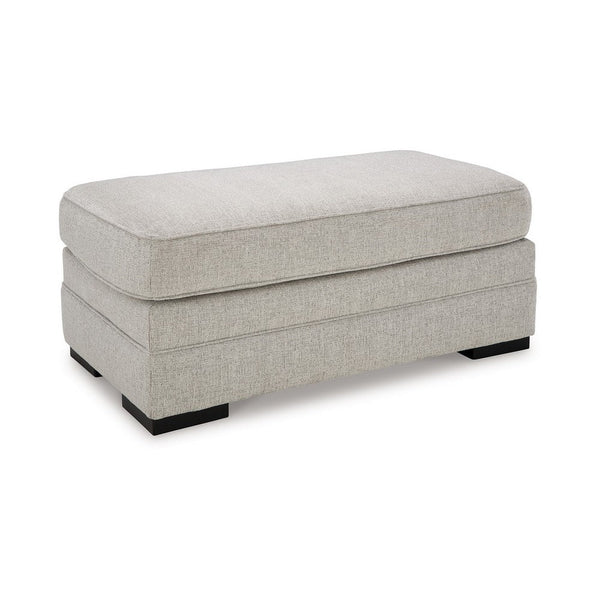 Shelyn Accent Ottoman Bench, Modern Light Sand Gray Polyester 43 Inch -BM331812