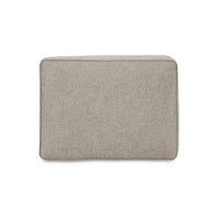 Gael Ottoman, Soft Cushioned Gray Beige Polyester, Dark Brown, 31 Inch -BM331823