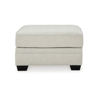 Hunter Oversized Ottoman, Dove Gray Polyester, Black, 36 Inch Square -BM331831