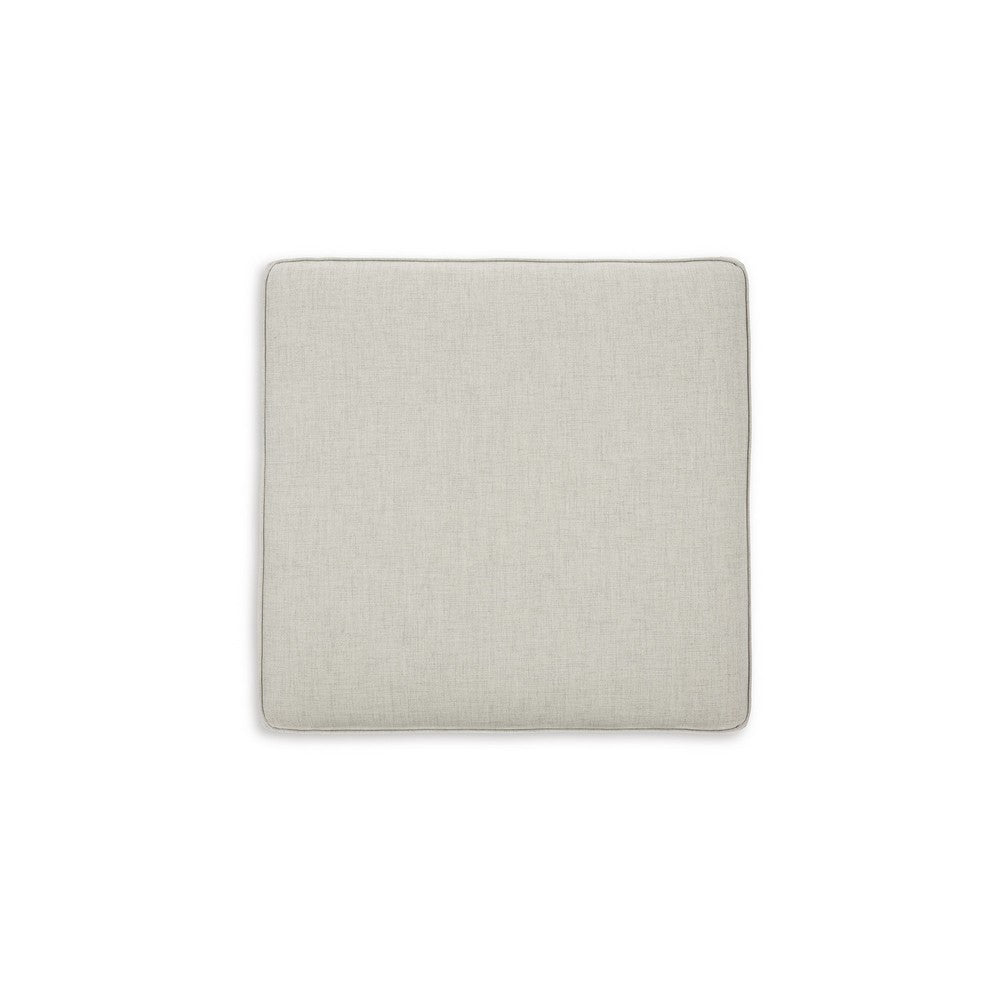 Hunter Oversized Ottoman, Dove Gray Polyester, Black, 36 Inch Square -BM331831
