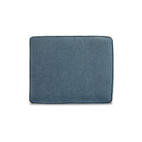 Caten Ottoman, Azure Blue Polyester, Black Low Profile Legs, 30 Inch -BM331834