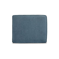 Caten Ottoman, Azure Blue Polyester, Black Low Profile Legs, 30 Inch -BM331834