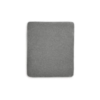 Haez Ottoman, Charcoal Gray Polyester, Tapered Black Legs, 30 Inch -BM331837