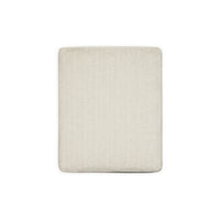 Haez Ottoman, Sandstone Ivory Polyester, Tapered Black Legs, 30 Inch -BM331838