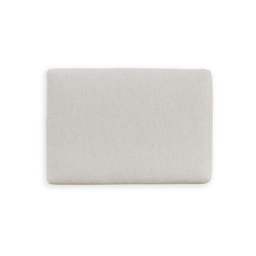 Maite Ottoman, Modern Chalk Gray Polyester, Soft Cushions, 34 Inch -BM331861