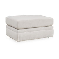 Maite Ottoman, Modern Chalk Gray Polyester, Soft Cushions, 34 Inch -BM331861
