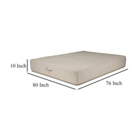 Wils King Size Mattress, Pocket Spring Plush Organic Latex, 10 Inch -BM332003