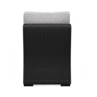 Tira Outdoor Modular Armless Chair, Black Woven Wicker, Gray Nuvella -BM332204