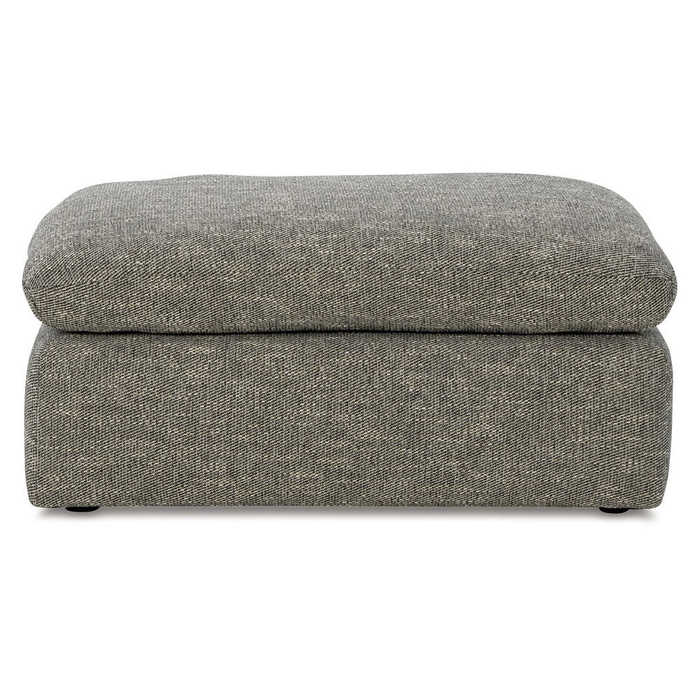 Yezi Ottoman Bench, 24x42, Feather Fill, Modern Granite Gray Polyester -BM332211