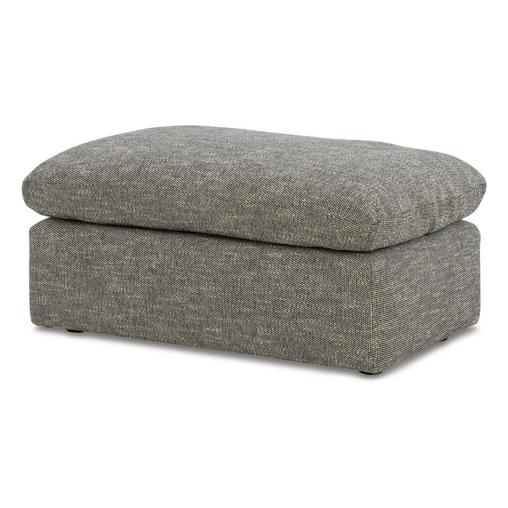 Yezi Ottoman Bench, 24x42, Feather Fill, Modern Granite Gray Polyester -BM332211