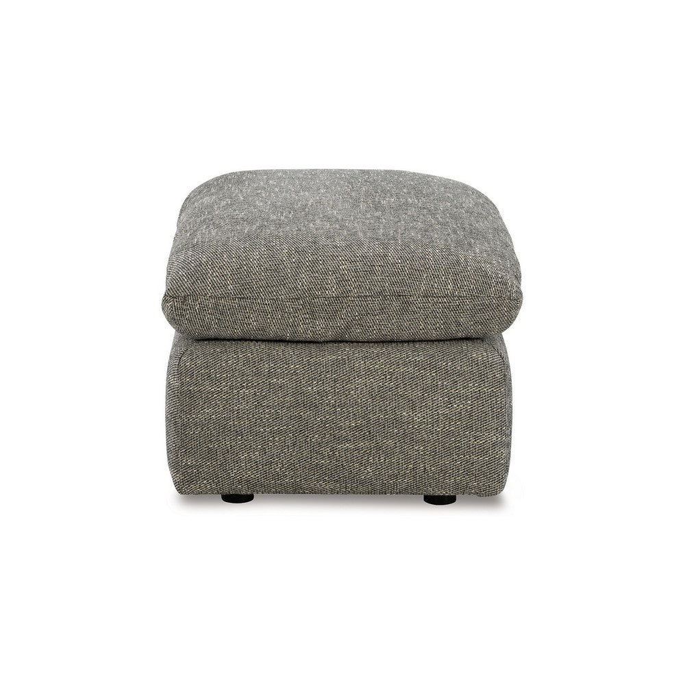 Yezi Ottoman Bench, 24x42, Feather Fill, Modern Granite Gray Polyester -BM332211