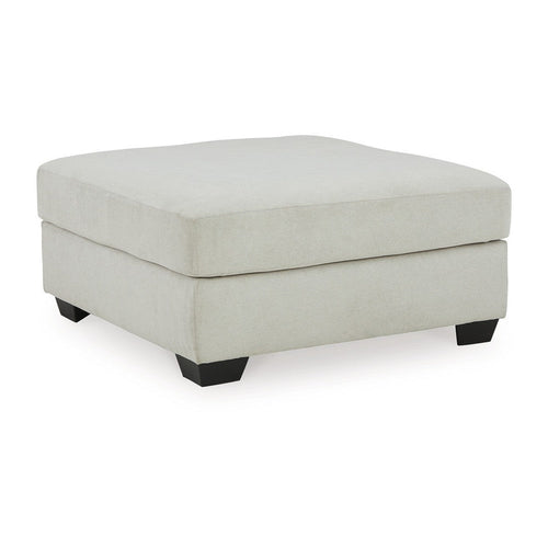 Accent Ottoman, 42 Inch Classic Square Seat, Light Gray Polyester -BM332218