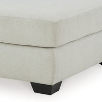 Accent Ottoman, 42 Inch Classic Square Seat, Light Gray Polyester -BM332218