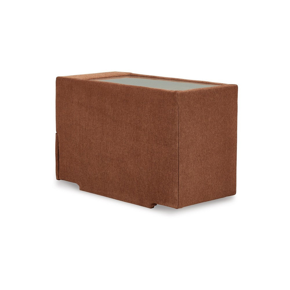 Meso Modular Console Side Table with Storage, Orange Nuvella, 37 Inch -BM332264