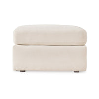 Meso Oversized Square Ottoman, Oyster Ivory Nuvella Polyester, 32 Inch -BM332266