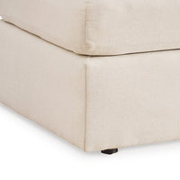 Meso Oversized Square Ottoman, Oyster Ivory Nuvella Polyester, 32 Inch -BM332266