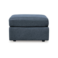 Meso Oversized Square Ottoman, Ink Blue Nuvella Polyester, 32 Inch -BM332271