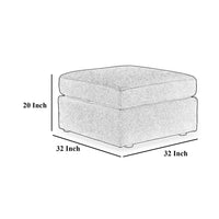 Meso Oversized Square Ottoman, Ink Blue Nuvella Polyester, 32 Inch -BM332271