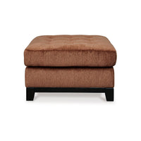 Brook Oversized Square Ottoman, Spice Orange Polyester, 36 Inch Square -BM332275