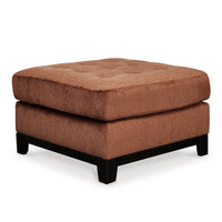 Brook Oversized Square Ottoman, Spice Orange Polyester, 36 Inch Square -BM332275