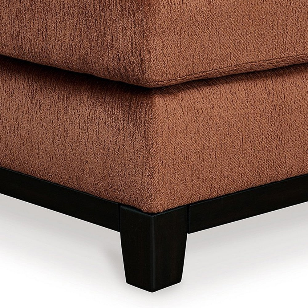 Brook Oversized Square Ottoman, Spice Orange Polyester, 36 Inch Square -BM332275