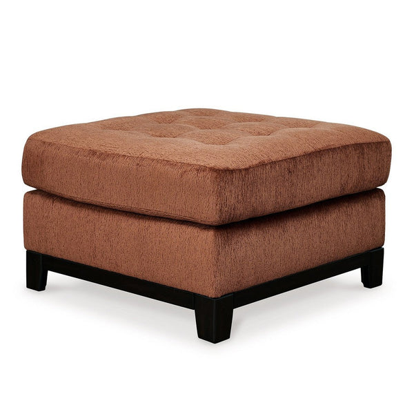 Brook Oversized Square Ottoman, Spice Orange Polyester, 36 Inch Square -BM332275
