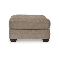 Sylvie Oversized Square Ottoman, Foam Nutmeg Brown Polyester, 37 Inch -BM332295