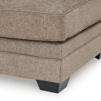 Sylvie Oversized Square Ottoman, Foam Nutmeg Brown Polyester, 37 Inch -BM332295