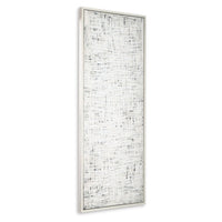 Axon Wall Art Decor, Distressed Gray Framed Painting Canvas, 24 x 60 -BM332300