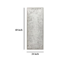 Axon Wall Art Decor, Distressed Gray Framed Painting Canvas, 24 x 60 -BM332300