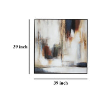 Geonie Wall Art Decor, Framed Abstract Gallery Wrap Canvas, 39x39 -BM332303