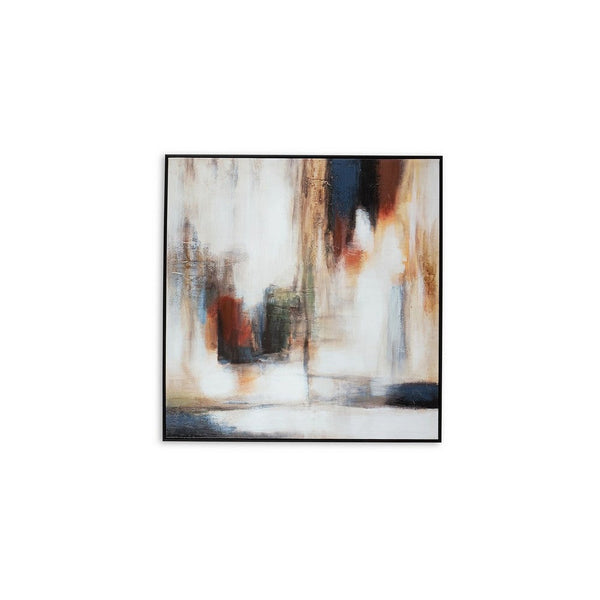 Geonie Wall Art Decor, Framed Abstract Gallery Wrap Canvas, 39x39 -BM332303