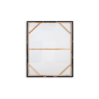 Reedie Wall Art Decor, Abstract Blue White Brown Framed, 39 x 50 -BM332304