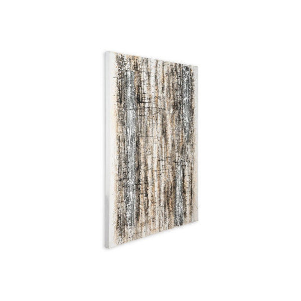 Villie Wall Art Decor, Rough Abstract Gray Brown Gallery Canvas, 36x48 -BM332305