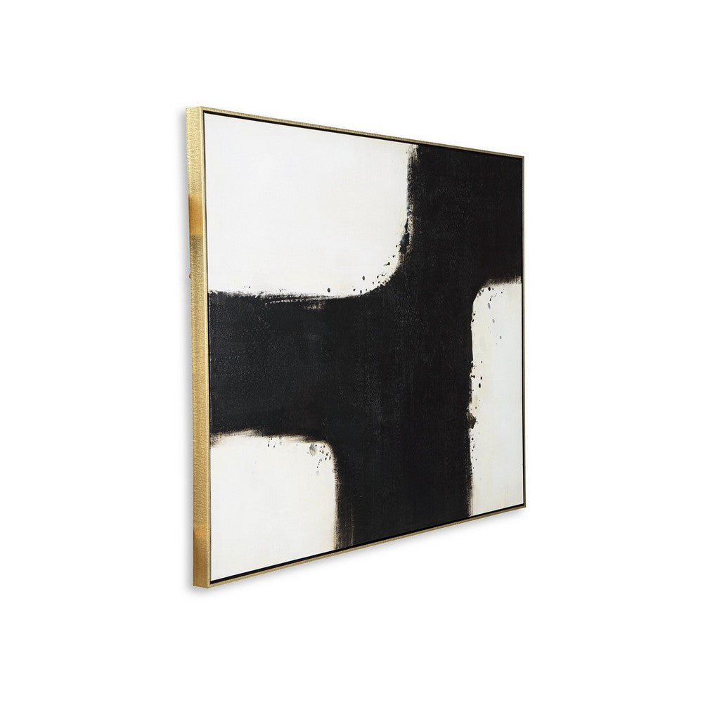 Leila Wall Art Decor, Black and White Minimalist Framed Canvas, 39x50 -BM332307