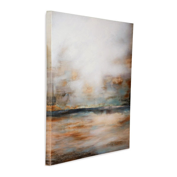 Lipa Wall Art, 35x35 Square Framed Abstract Landscape, Gray Brown -BM332310