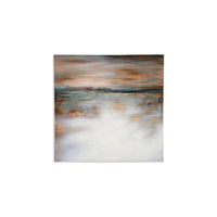 Lipa Wall Art, 35x35 Square Framed Abstract Landscape, Gray Brown -BM332310