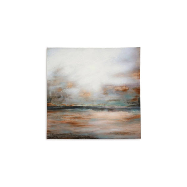 Lipa Wall Art, 35x35 Square Framed Abstract Landscape, Gray Brown -BM332310